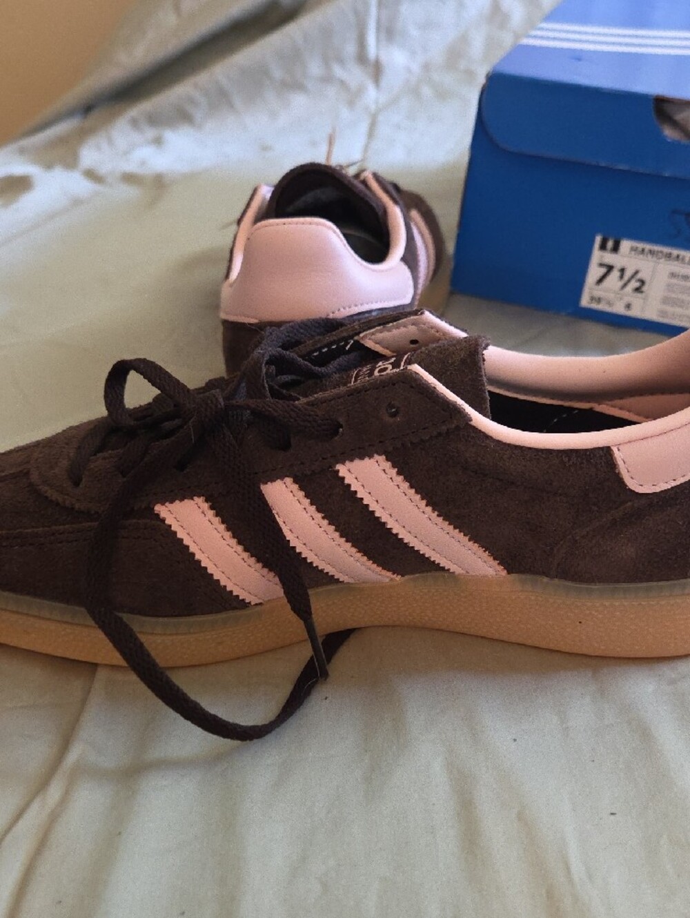 adidas Spezial Women’s Suede Sneakers in Brown and Pink - Picture 9 of 11